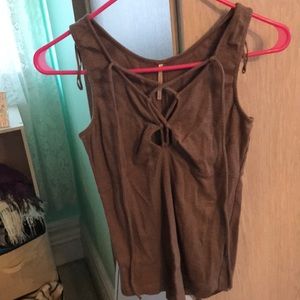 free people tie up tank top
